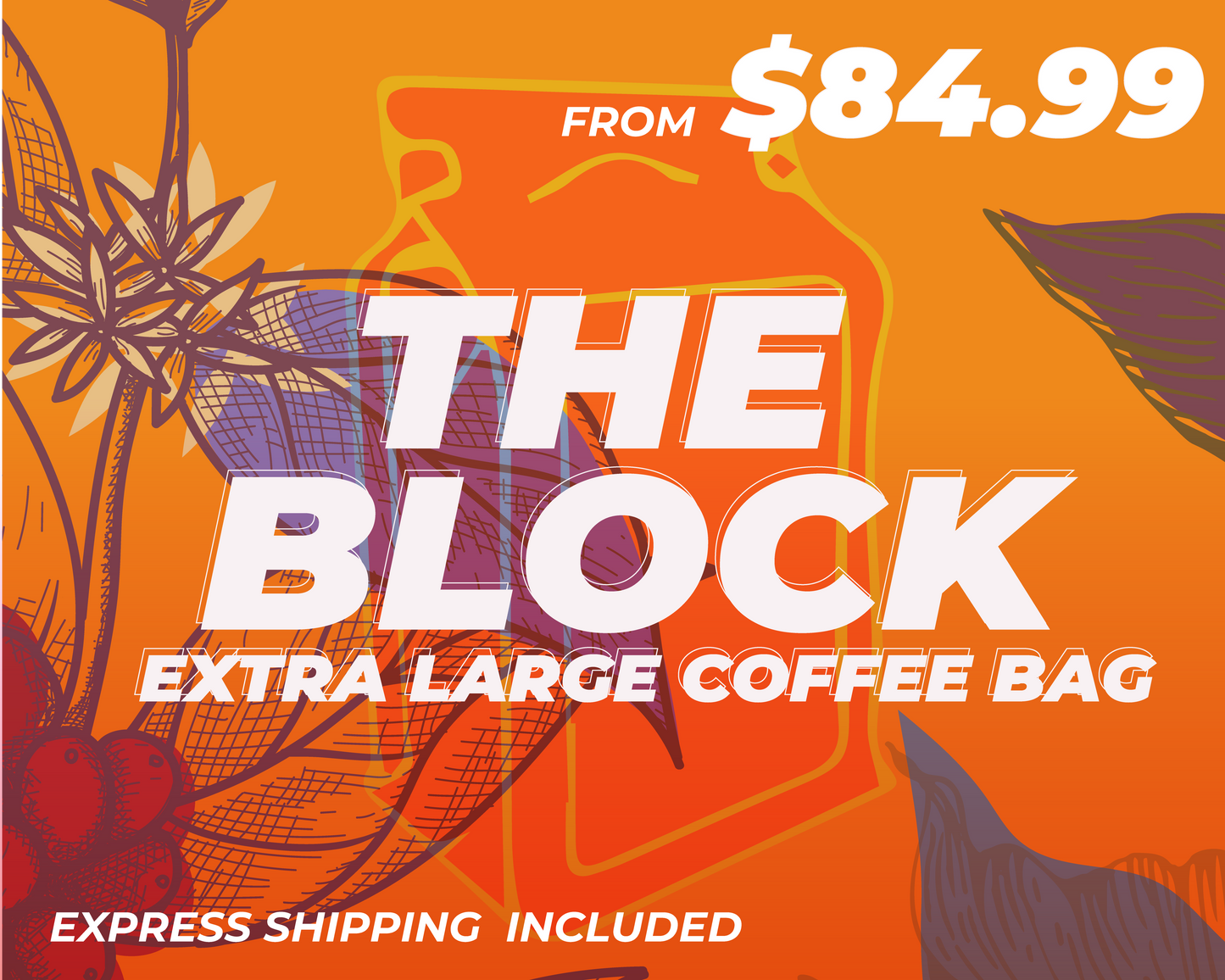 THE BLOCK - Extra Large Bag of Coffee  - Medium Dark